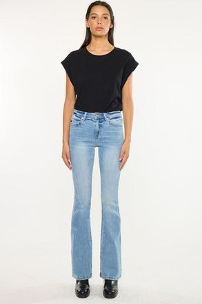 Kancan Azul Mid Rise Flare Jeans in Light Wash at Nordstrom, Size 30