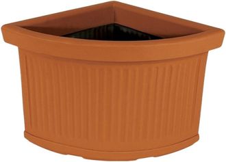 Monacis Macetero Esquinero Decorativo, Cl&aacute;sico Y Tradicional, 47x47 Cm, H38 Cm, Fabricado En Pol&iacute;mero De Terracota Resistente Para Plantas De Jard&iacute;n Y Terraza
