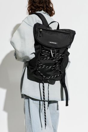 Balenciaga Backpack With Logo, Mens, Black
