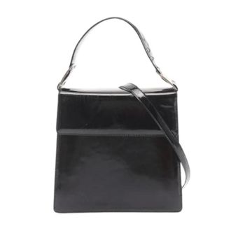 Ferragamo Pre-owned Handbags, female, Black, Size: ONE SIZE Pre-owned Patent Leather Handbag