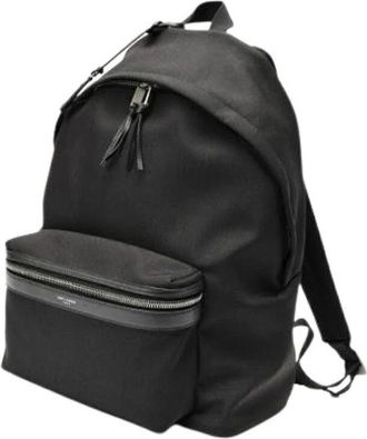 Saint Laurent Vintage, unisex, Zwart, ONE Size, Leer, Pre-owned Leren Rugzak