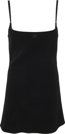 Courr&egrave;ges A-line crepe dress