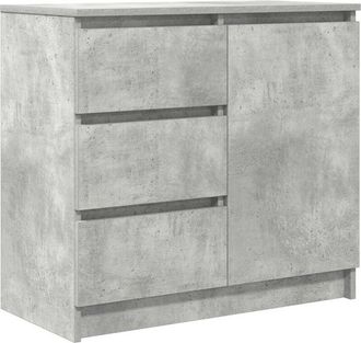vidaXL Vidaxl - Aparador con cajón gris hormigón 71x35x65 cm madera ingeniería