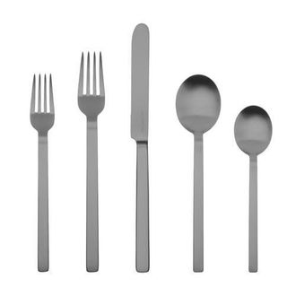 Mepra Stile By Pininfarina Flatware Set - 5 Pieces in Ice Black Gold at Nordstrom