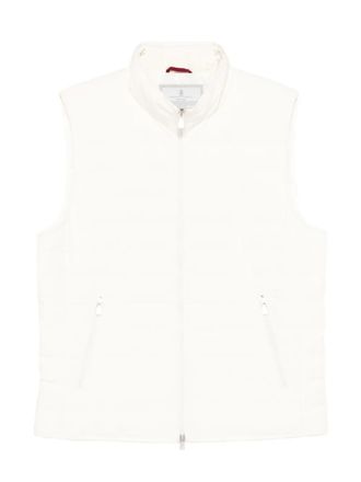 Brunello Cucinelli zip-pocket gilet - White
