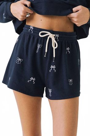 Chaser Tossed Bows Shorts In Navy