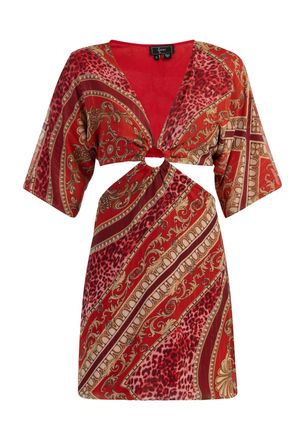 Faina Mini-jurk met uitsparingen Dames rood
