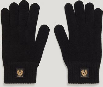 Belstaff Watch Gloves Unisexs Wool Cashmere Blend Black Size One Size
