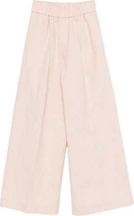 Forte_Forte Wide Broeken - Dames - Wijde Broeken - Beige - XS - Broeken