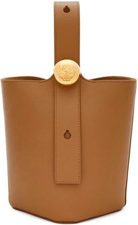 Loewe Brown leather mini bucket bag