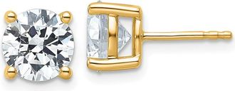Diamond2Deal 14k Gold 4 ctw Lab Grown Diamond Stud Earrings