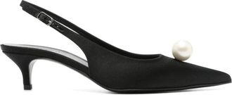 Magda Butrym Slingback Ballerinas - Dames - Pumps - Zwart - 37 EU - Leer - Schoenen
