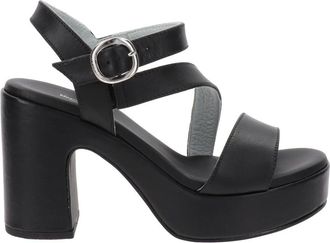 Nero Giardini Schoenen, Dames, Zwart, 36 EU, Elegante leren sandalen