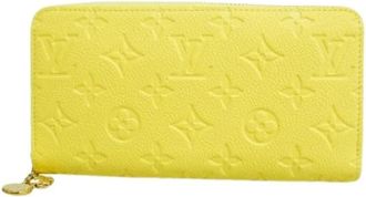 Louis Vuitton Pre-owned Long wallet (bi-fold) - Dames - Vintage Accessoires - Geel - ONE Size - Vintage