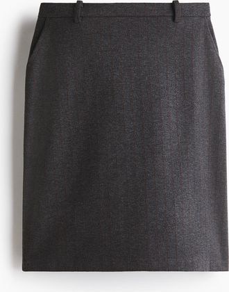 H&M Bleistiftjupe aus Jersey - Grau