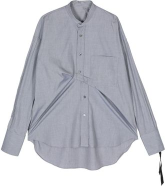 Marina Yee draped cotton shirt - men - Cotton - L - Grey