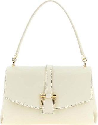 Ferragamo Ivory Logo Medium Shoulder Bag