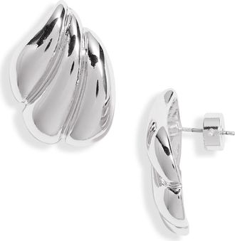 Nordstrom Fluted Stud Earrings in Silver at Nordstrom