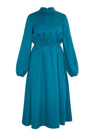 Usha midi-jurk Dames blauw/groen