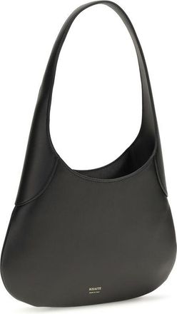 Khaite Womens Black Calf Leather Bos Taurus Shoulder Bag