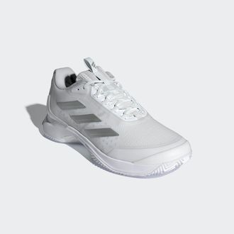 adidas Tennisschuh ADIDAS PERFORMANCE AVACOURT 2 CLAY, Gr. 38,5, weiss (cloud wei&szlig;, silber metallic, cloud wei&szlig;), Synthetik, Textil, Schuhe Tennisschuh, f&uuml;r 