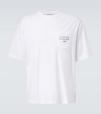 Acne Studios Logo cotton and hemp jersey T-shirt