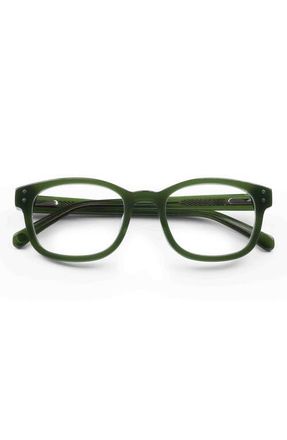 Eyebobs Biff 51mm Square Reading Glasses in Olive Green at Nordstrom, Size +1.25