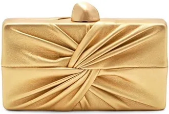 Cult Gaia Lisse Leather Clutch in Brass at Nordstrom