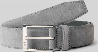 HUGO BOSS Gürtel aus echtem Leder in Dunkelgrau, Größe 105