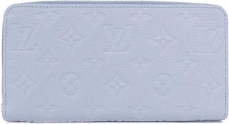 Louis Vuitton Blue Light Blue Leather Long Wallet (Bi-Fold) (Pre-Owned)