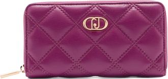 Liu Jo monogram-plaque quilted wallet - Purple