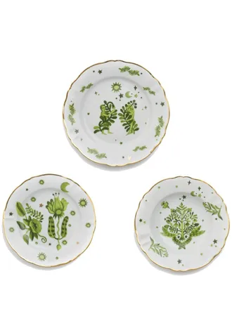 BITOSSI HOME Set di tre piatti per zuppa La Tavola Scomposta - Bianco