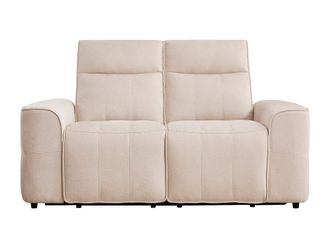VENTE-UNIQUE.COM Sof&aacute; relax poli&eacute;ster 2 plazas beige 170x95cm