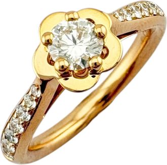 Chanel Camellia Pink Gold Pink Gold (18K) Band Ring (Pre-Owned)