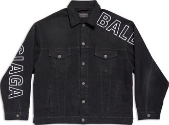 Balenciaga Outline Large Fit Jacket Black 767949TNW111672