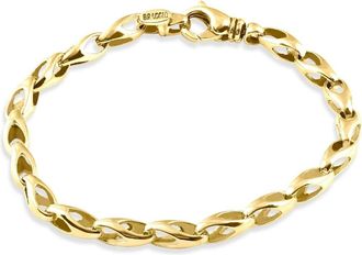 Pompeii3 Mens 14k Gold (19gram) or Platinum (31gram) 5.5mm Link Bracelet 8.25