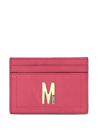 Moschino logo-plaque wallet - women - Calf Leather - One Size - Red