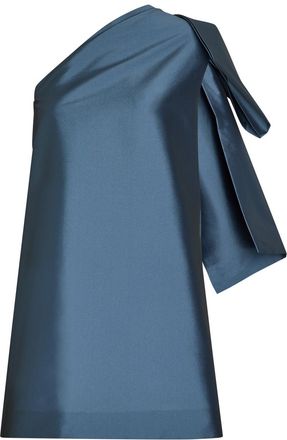 Bernadette Bernadette Winnette Bow-appliqu&eacute;d Taffeta Mini Dress - Mid Blu - 34 (UK6 / XS)
