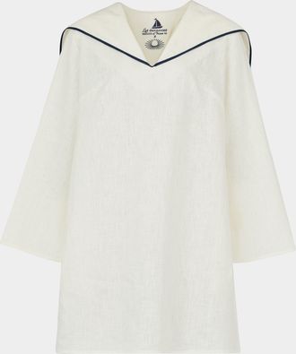 Les Vacances d'Irina The Santorini Linen Short Dress One Size