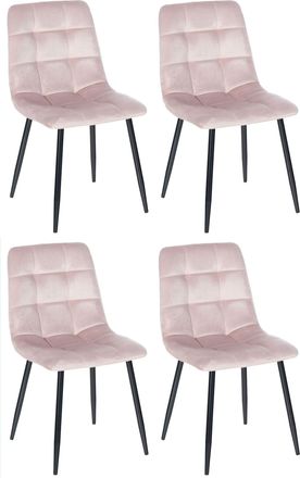 Clp Clp - Lote De 4 Sillas De Comedor Antibes Rosado