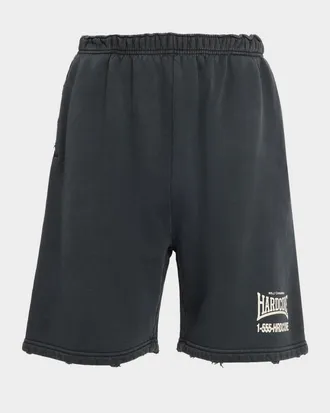 Willy Chavarria Men & apos;s Hardcore Relaxed Buffalo-Fit Fleece Shorts