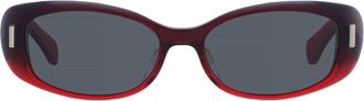 Ferragamo Grey Oval Ladies Sunglasses SF2021SLB 615 55