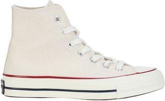 Converse Chuck 70 Hi Canvas High Top Sneakers in Parchment with Rubber Sole