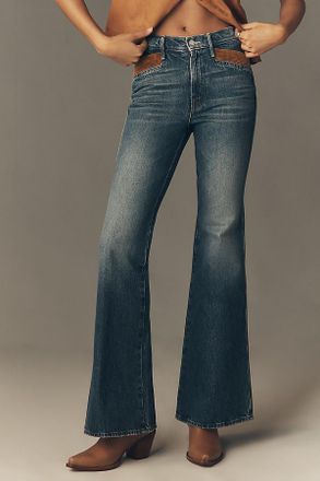 Mother Pointy Pocket Doozy High-Rise Wide-Leg Jeans