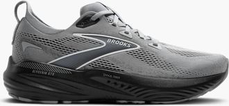 Brooks Mens Glycerin Gts 22 Running Shoes In Primer Gray Ebony Bluewash