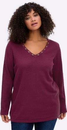 Sheego V-Ausschnitt-Pullover