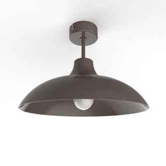 Lumicom Parigina Plafoniera, 1x E27, Max 42w, Metallo, Grigio Tortora, D.40cm - Lumicom
