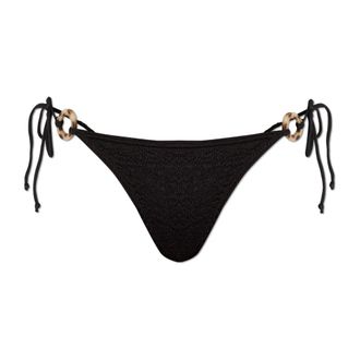 Bond-Eye Ring Tie Side Vista Bikini Broekje - Dames - Bikinis - Zwart - ONE Size - Nylon - Badmode