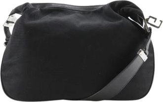 Gucci Pre-owned Shoulder Bags, female, Black, Size: ONE SIZE Pre-owned Canvas Shoulder Bag