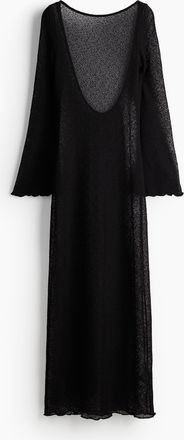 H&M Bodycon-Strickkleid mit tiefem R&uuml;ckenausschnitt - Schwarz